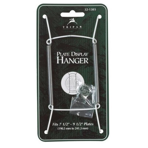 Tripar Plate Hanger Clear Plastic Coated Adjusts 3" To 5" 23-1303 6 Pack Tripar Plate Hanger Clear Plastic Coated Adjusts 3" To 5" 23-1303 6 Pack